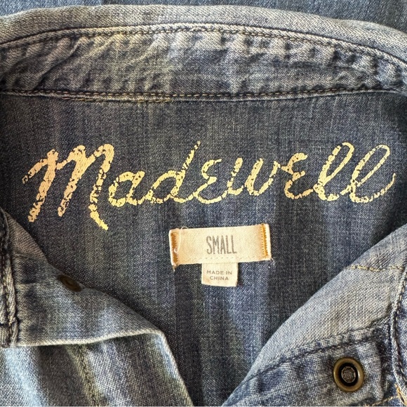 Madewell Snap Button Western Chambray Shirt - Picture 4 of 6